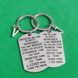 Personalized Initial Key Holder for Son-in-law Daughter-in-law M