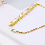 Adjustable Tennis Bracelet Multicolour CZ Stone Silver Woman Jewelry