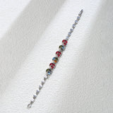 Tri-color CZ Women's Holiday Bracelet Gift