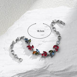 Tri-color CZ Women's Holiday Bracelet Gift