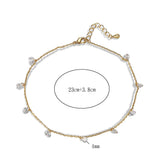 CZ Chain Anklets for Women - Kfvanfi Jewelry Womens Accessories