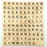 100PC/Lot Mixed Letter Alphabet Number Wooden Beads Square Letter Wood Beads