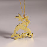 Personalized Kids Cartoon Necklace Nameplate Pendant Boy Girl Gift