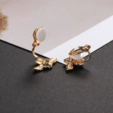 Yellow Bee Clip On Earrings Small Stud Clip Earings
