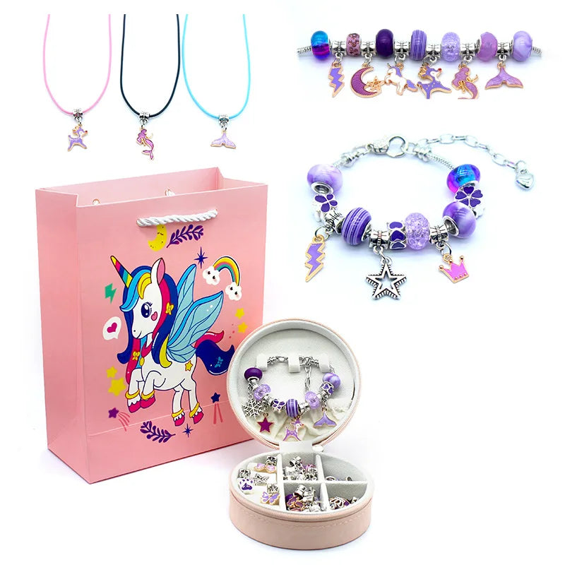 DIY Bracelet Kit Acrylic Beaded Charms Bracelets Finding