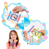 Kids DIY Bracelet Making Set Colorful Ropes Beads Kit for Friendship