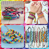 Kids DIY Bracelet Making Set Colorful Ropes Beads Kit for Friendship