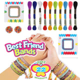 Kids DIY Bracelet Making Set Colorful Ropes Beads Kit for Friendship
