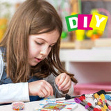 Kids DIY Bracelet Making Set Colorful Ropes Beads Kit for Friendship