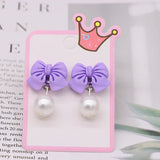 Kids Cartoon Animal Ear Clip Earrings