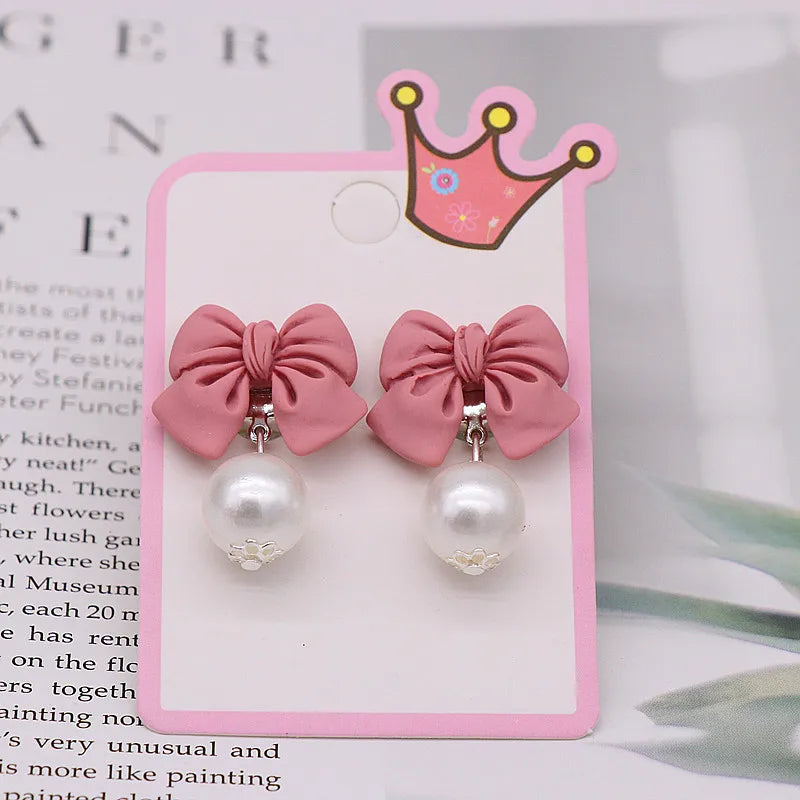 Kids Cartoon Animal Ear Clip Earrings