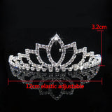 Girls Crystal Tiara Crown Headband Wedding Party Hair Accessories