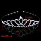 Girls Crystal Tiara Crown Headband Wedding Party Hair Accessories