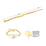 Kids Personalized Engrave Bracelets for Baby Anti Allergy Stainless Steel