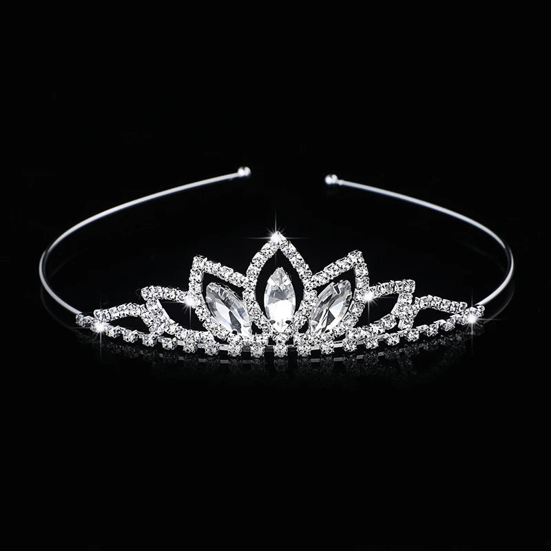 Kids Princess Crystal Tiara Crown Wedding Hair Accessories