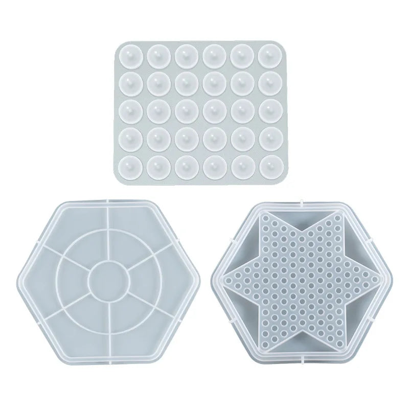 Kids Puzzle Checkers Game Silicone Mould for UV Resin