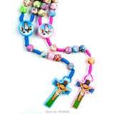 Colorful Polymer Bead Kids Rosary Gift
