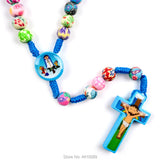 Colorful Polymer Bead Kids Rosary Gift