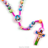 Colorful Polymer Bead Kids Rosary Gift