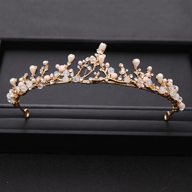 Princess Crown Kids Tiara with Rhinestones and Pearls