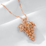 Kienl Glossy Grape Pendant Necklace for Women