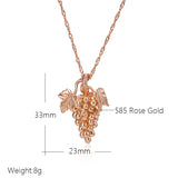 Kienl Glossy Grape Pendant Necklace for Women