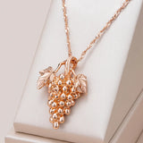 Kienl Glossy Grape Pendant Necklace for Women