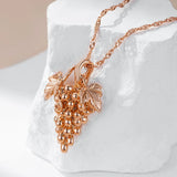 Kienl Glossy Grape Pendant Necklace for Women