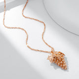 Kienl Glossy Grape Pendant Necklace for Women