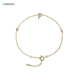 925 Silver P S Letter Initial Crystal Bracelet Bangle
