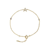 925 Silver P S Letter Initial Crystal Bracelet Bangle