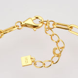 925 Silver Horoscope Chain Bracelet Square Shape Bangle