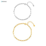 925 Silver Horoscope Chain Bracelet Square Shape Bangle