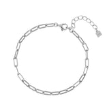 925 Silver Horoscope Chain Bracelet Square Shape Bangle