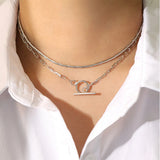 925 Silver Square Horoscope Choker Necklace