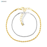 925 Sterling Silver Twist Chain Bracelet Party Jewelry