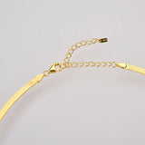 925 Sterling Silver Zircon Charm Beads Choker Necklace