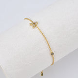 925 Silver Letter A Bracelet CZ Women Bangle Jewelry
