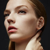 925 Silver Long Thread Ear Pin Earring with Zircon Pave CZ Women Jewelry