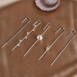 925 Silver Long Thread Ear Pin Earring with Zircon Pave CZ Women Jewelry