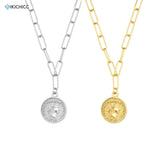 925 Silver Coins Pendant Horoscope Necklace for Women