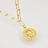 925 Silver Coins Pendant Horoscope Necklace for Women