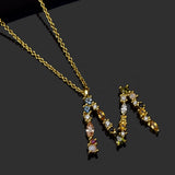 Kikichicc 925 Silver Letter A Crystal Necklace