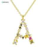 Kikichicc 925 Silver Letter A Crystal Necklace