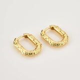 925 Sterling Silver Oval Hoops Plain Women Fine Jewelry Piercing
