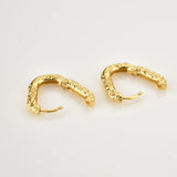 925 Sterling Silver Oval Hoops Plain Women Fine Jewelry Piercing