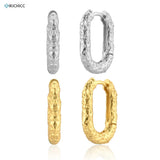 925 Sterling Silver Oval Hoops Plain Women Fine Jewelry Piercing