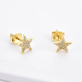 925 Sterling Silver Snake Stud Earring Zircon CZ Crystal Women Piercing Jewelry