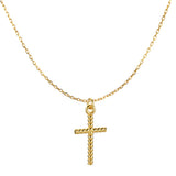 925 Silver Punk Cross Oval Coin Pendant Necklace