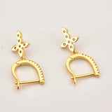 Kikichicc 925 Silver Cross Zircon Drop Earrings Rock Punk Fine Jewelry